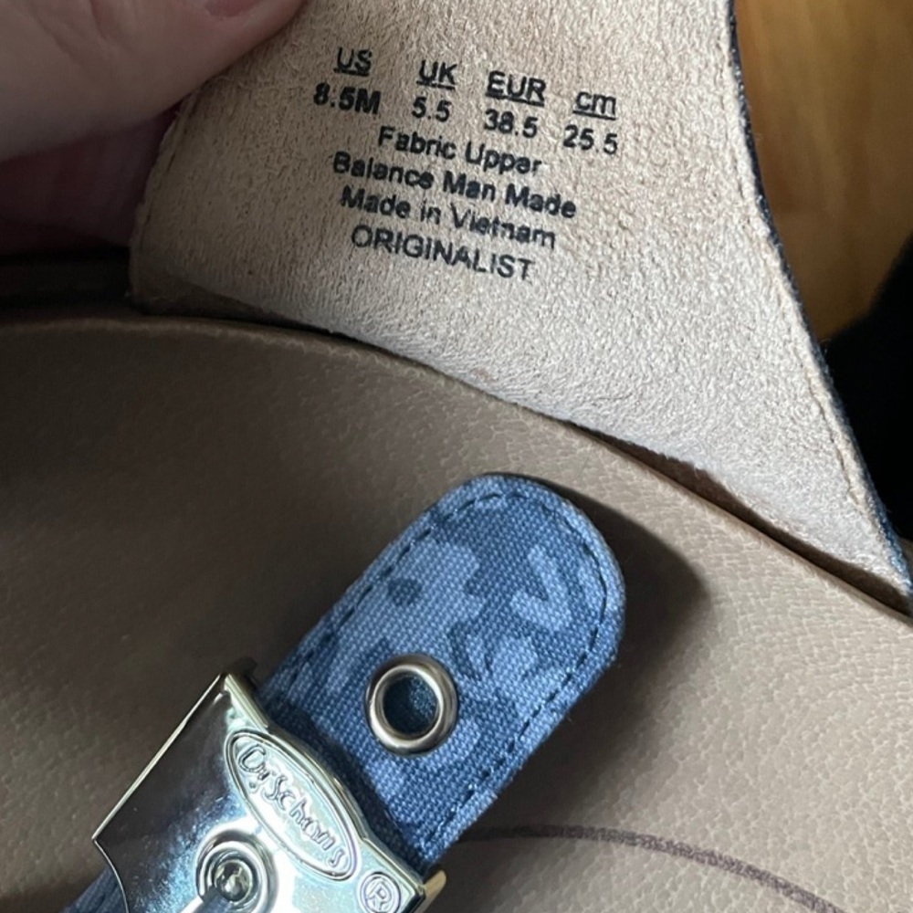 Dr. Scholl's Shoes Originalist Sandals Slides Blue Chambray Women’s 8.5 / 8-1/2 - Picture 5 of 9